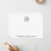 Business Logo Custom Personalized Modern Flat Notitiekaartje (Voorkant / Achterkant in situ)