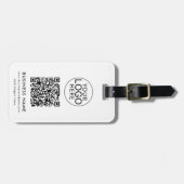 Business Logo Custom QR Code Company Bagagelabel (Voorkant horizontaal)