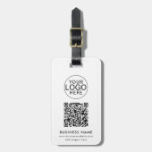 Business Logo Custom QR Code Company Bagagelabel (Voorkant verticaal)