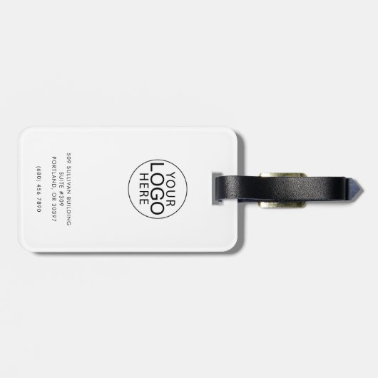 Business Logo Custom QR Code Company Bagagelabel (Achterkant horizontaal)