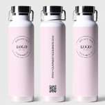 Business logo Custom QR code website Roze Waterfles<br><div class="desc">Maak een gewaagde verklaring voor uw bedrijf met de Business Logo Custom QR Code Website Pink Water Bottle. Deze professionele waterfles toont niet alleen uw zakelijke logo, maar biedt ook een unieke en effectieve manier om het webverkeer en het verloving van de klant te vergroten. Met de aangepaste QR-codegenerator op...</div>