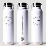 Business logo Custom QR-website professional Waterfles<br><div class="desc">Leg een verklaring af met uw zakelijke logo op een professionele waterfles. Verhoog het Web-verkeer en klantenverloving met de de codepgenerator van QR van de Douane op de fles, die direct met uw website kan verbinden. Laat deze unieke promotiemogelijkheid niet over! Pas vandaag uw waterflessen aan. Neem contact op met...</div>