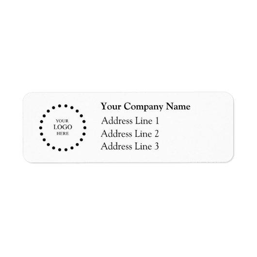 Business Logo Custom Return Address Label (Voorkant)