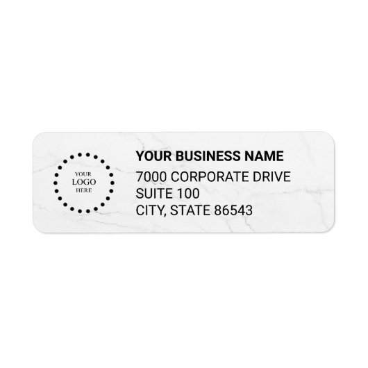 Business Logo Custom Return Address Label (Voorkant)
