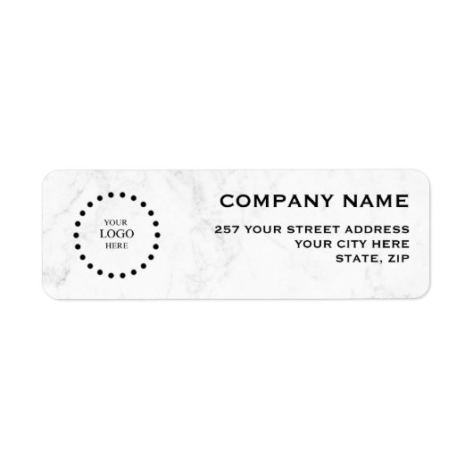 Business Logo Custom Return Address Label (Voorkant)