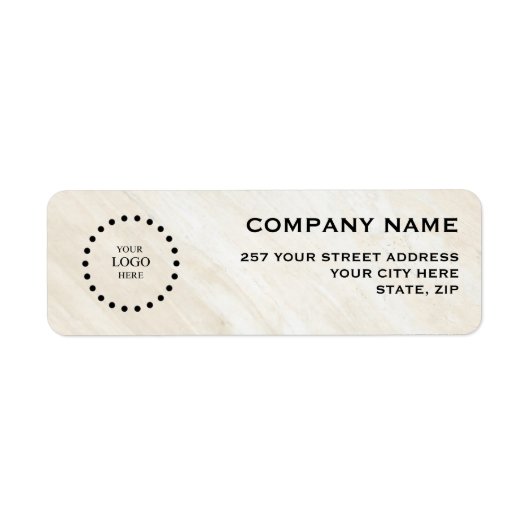 Business Logo Custom Return Address Label (Voorkant)