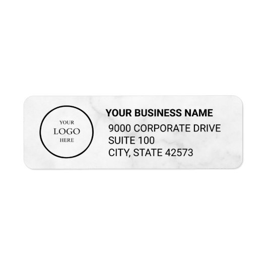 Business Logo Custom Return Address Label (Voorkant)