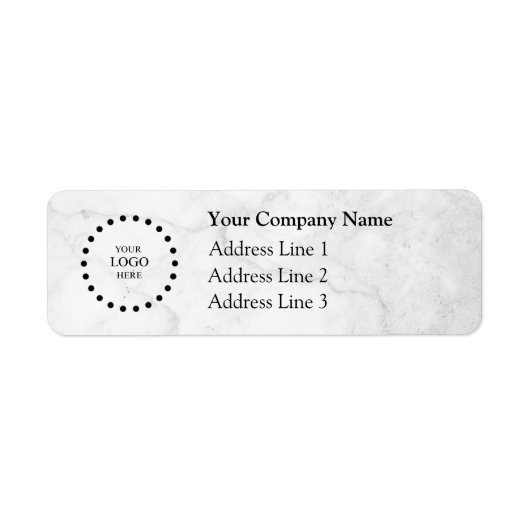 Business Logo Custom Return Address Label (Voorkant)