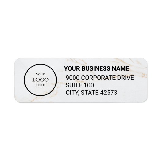 Business Logo Custom Return Address Label (Voorkant)