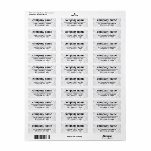 Business Logo Custom Return Address Label (Full Sheet)