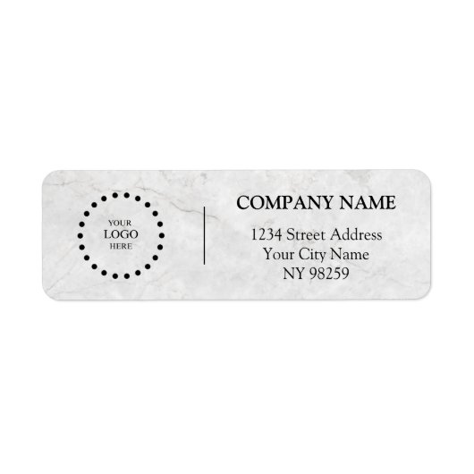 Business Logo Custom Return Address Label (Voorkant)