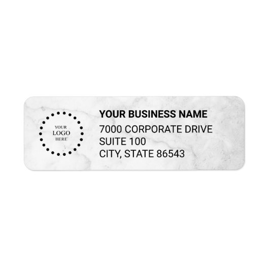 Business Logo Custom Return Address Label (Voorkant)