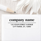 Business Logo Custom Return Address Label (Insitu)