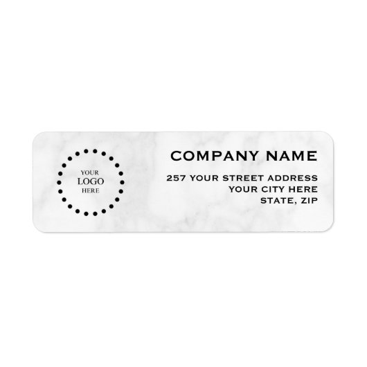 Business Logo Custom Return Address Label (Voorkant)