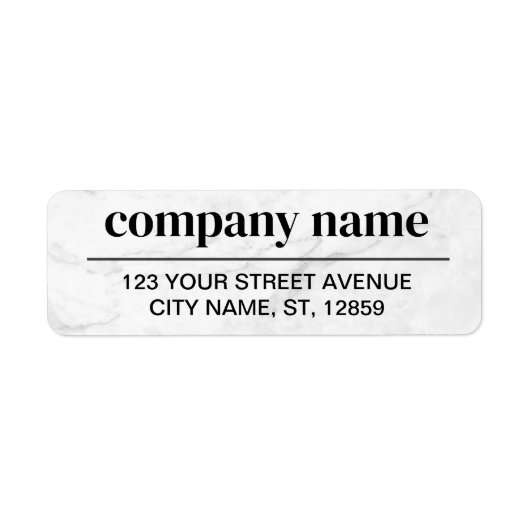 Business Logo Custom Return Address Label (Voorkant)