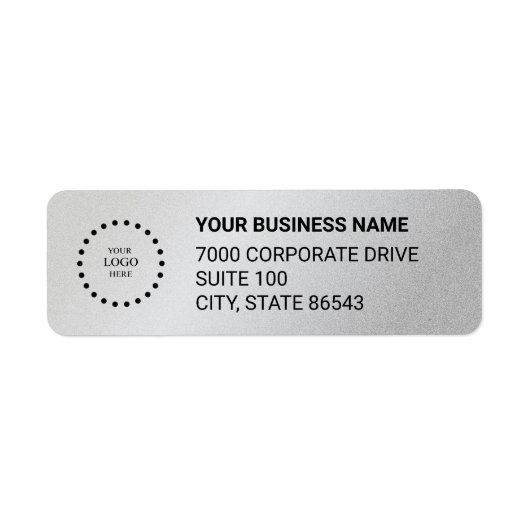Business Logo Custom Return Address Label (Voorkant)