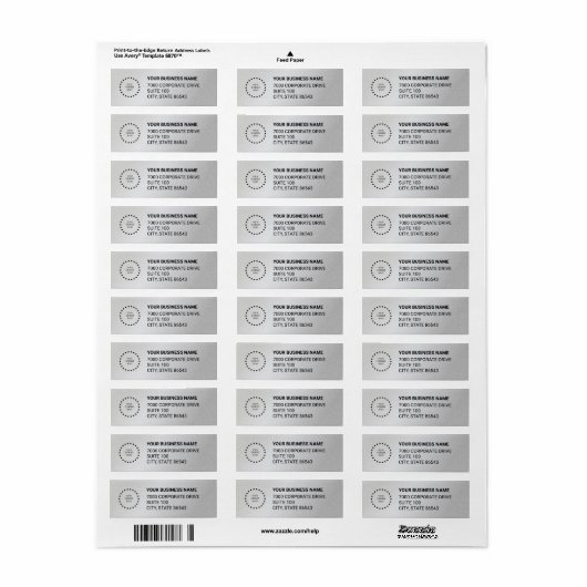 Business Logo Custom Return Address Label (Full Sheet)