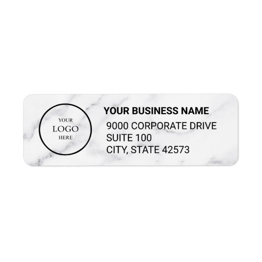 Business Logo Custom Return Address Label (Voorkant)
