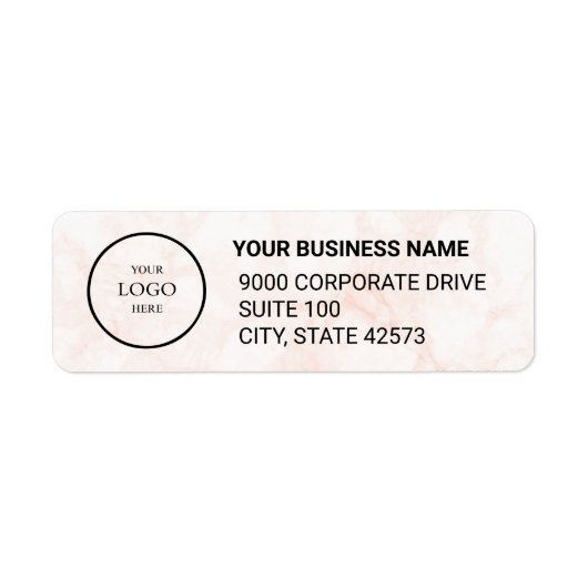 Business Logo Custom Return Address Label (Voorkant)