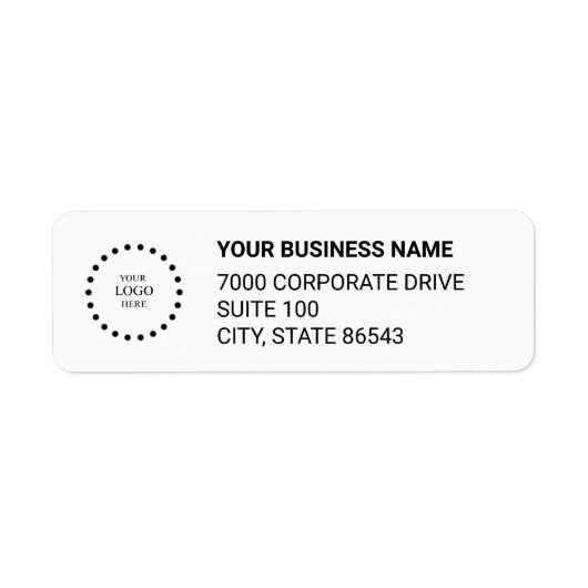 Business Logo Custom Return Address Label (Voorkant)