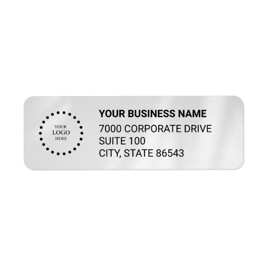 Business Logo Custom Return Address Label (Voorkant)