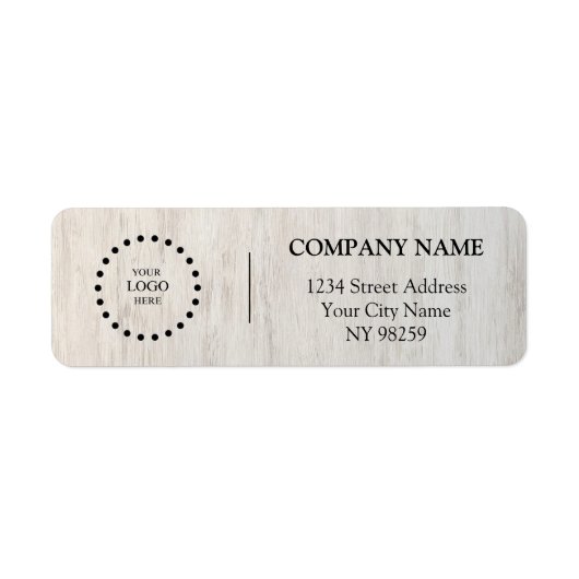 Business Logo Custom Return Address Label (Voorkant)