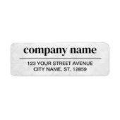 Business Logo Custom Return Address Label (Voorkant)