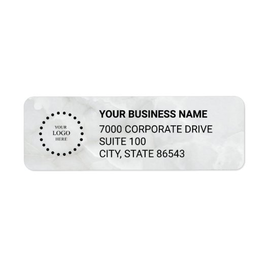 Business Logo Custom Return Address Label (Voorkant)