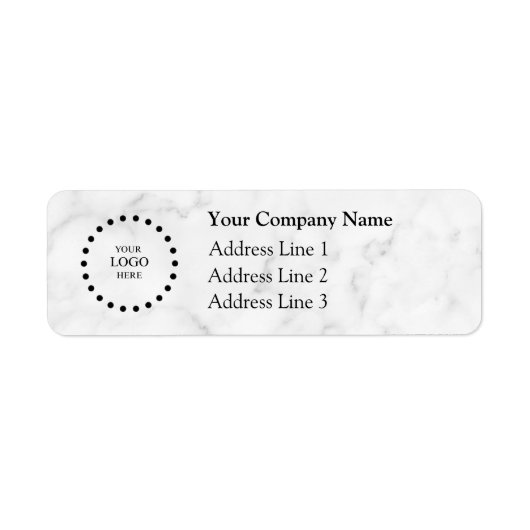 Business Logo Custom Return Address Label (Voorkant)