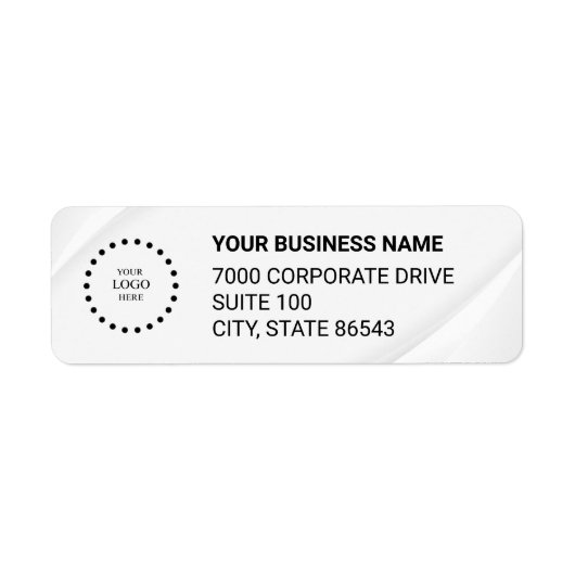 Business Logo Custom Return Address Label (Voorkant)