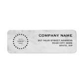 Business Logo Custom Return Address Label (Voorkant)