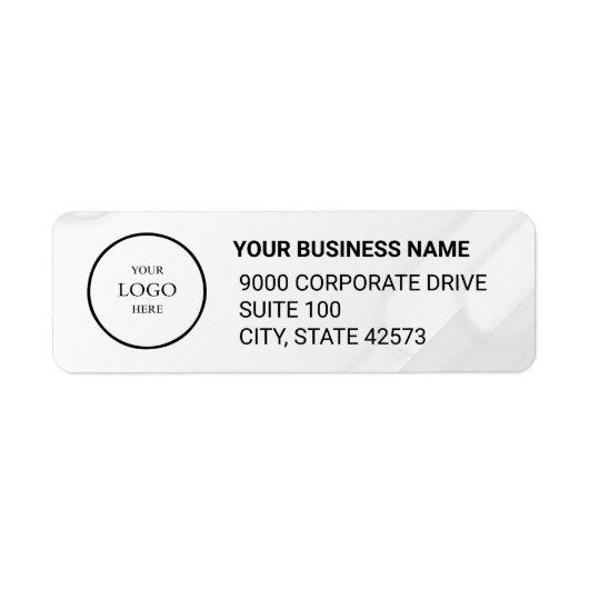 Business Logo Custom Return Address Label (Voorkant)