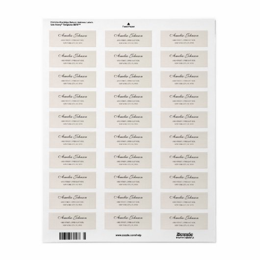 Business Logo Custom Return Address Label (Full Sheet)