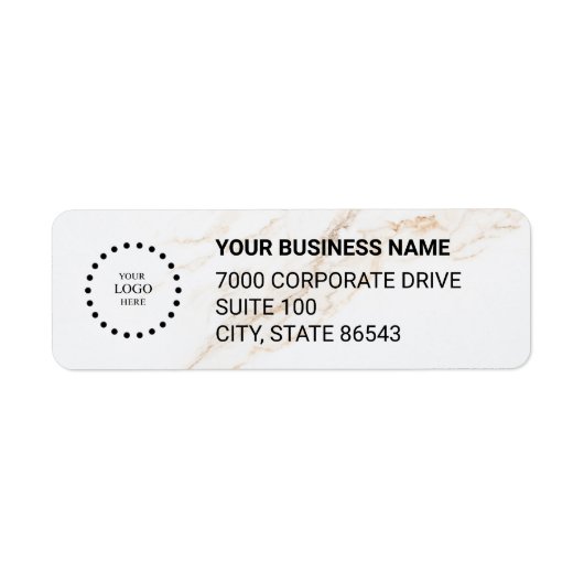 Business Logo Custom Return Address Label (Voorkant)