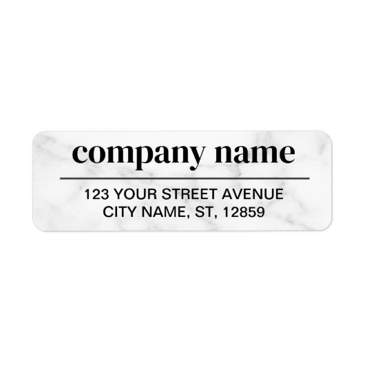Business Logo Custom Return Address Label (Voorkant)