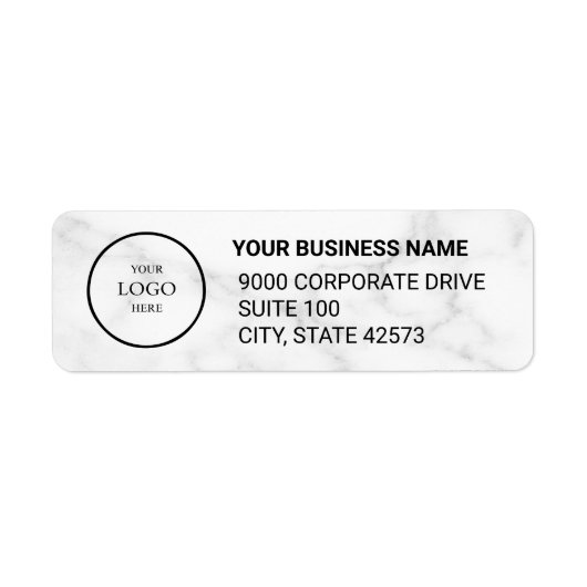 Business Logo Custom Return Address Label (Voorkant)