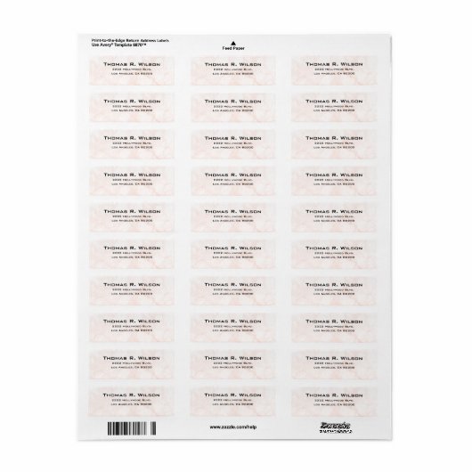 Business Logo Custom Return Address Label (Full Sheet)