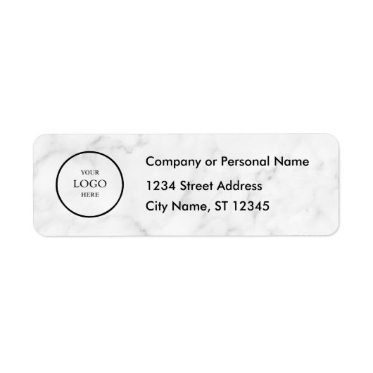 Business Logo Custom Return Address Label (Voorkant)
