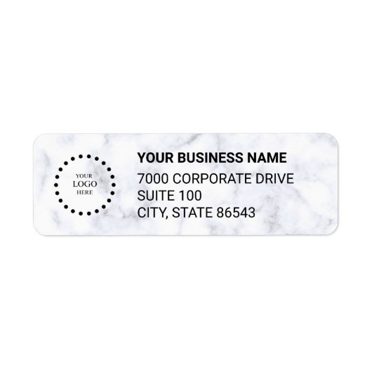 Business Logo Custom Return Address Label (Voorkant)