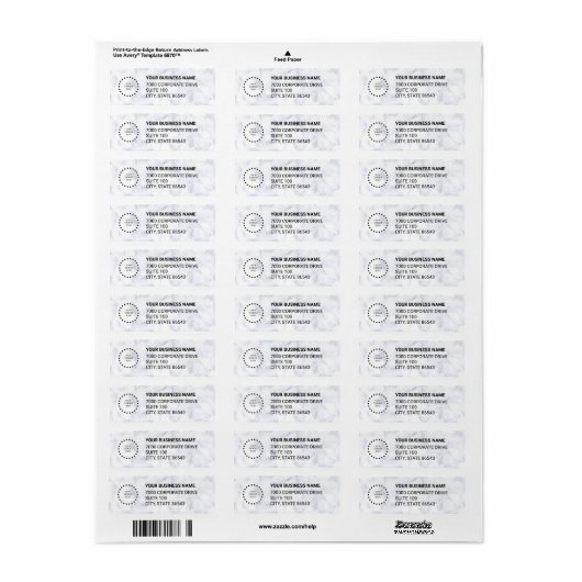 Business Logo Custom Return Address Label (Full Sheet)