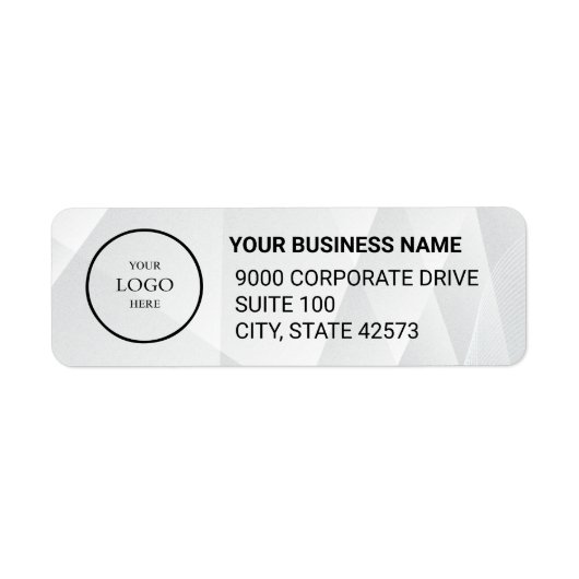 Business Logo Custom Return Address Label (Voorkant)