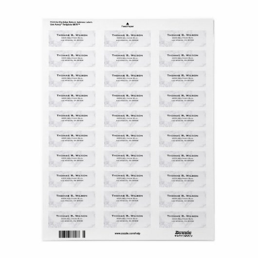 Business Logo Custom Return Address Label (Full Sheet)