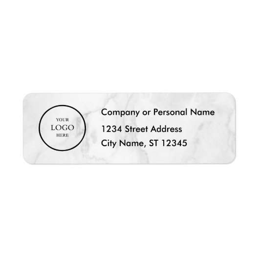 Business Logo Custom Return Address Label (Voorkant)