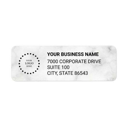 Business Logo Custom Return Address Label (Voorkant)