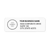 Business Logo Custom Return Address Label (Voorkant)