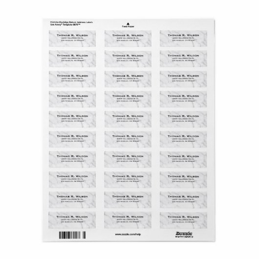 Business Logo Custom Return Address Label (Full Sheet)