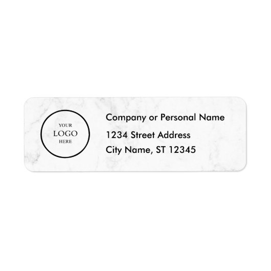 Business Logo Custom Return Address Label (Voorkant)