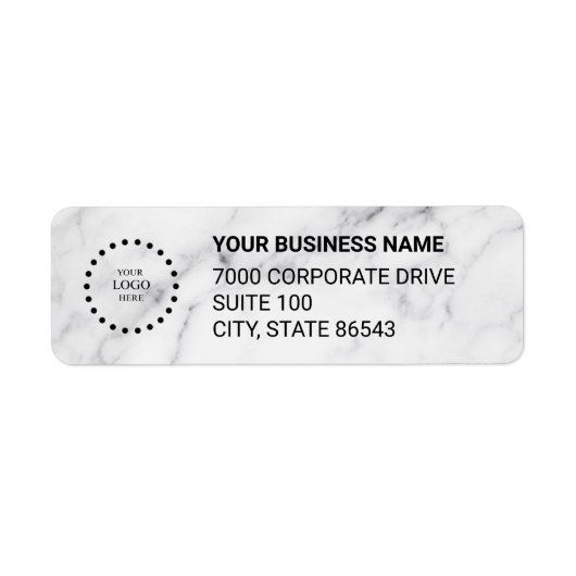 Business Logo Custom Return Address Label (Voorkant)