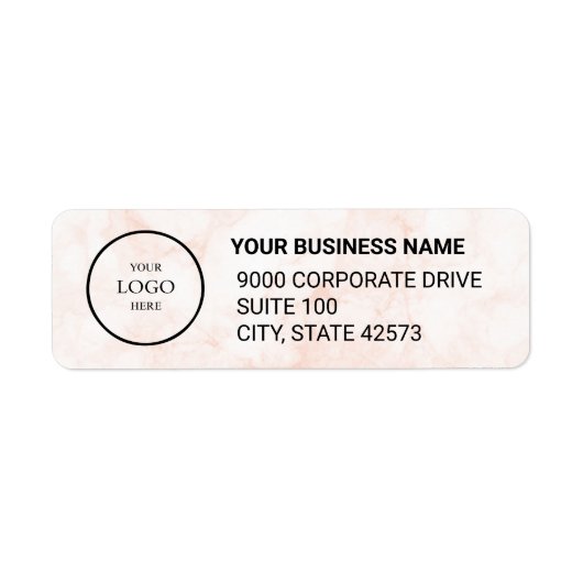 Business Logo Custom Return Address Label (Voorkant)