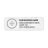 Business Logo Custom Return Address Label (Voorkant)
